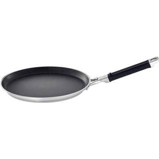 Rösle Silence PRO Crêpes-Pfanne 28 cm mit Antihaftversiegelung ProResist - Edelstahl - Schwarz,Silber