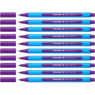 Schneider Slider Edge XB (ekstra bred) kuglepen 1,4 mm lysebl? t?nde Violet bl?kboks med 10 kuglepenne (152208)