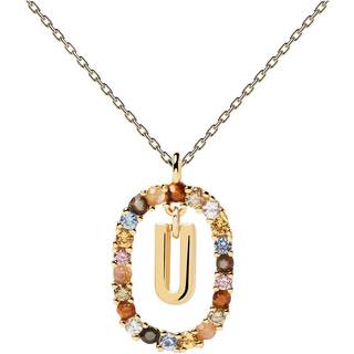 PDPAOLA Letter U Halskæde 18 kt. Forgyldt Sølv CO01-280-U - Dame - 925 Sterling Silver