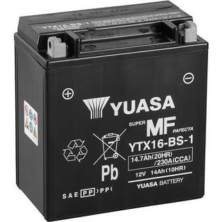 Yuasa YTX16-BS-1 12V AGM Batteri til Motorcykel