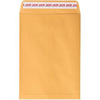 Jampapir 7 1/2 x 10 1/2 ?ben ende katalog konvolutter med skr?l og forseglingslukning - Brown Kraft Manila - 50/Pack