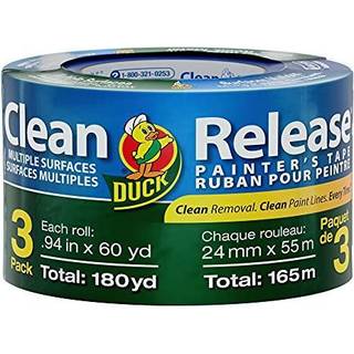 Blue Painter's Tape 1-tommer (0,94-tommer x 60-yard) Duck Clean Release Multi-Use 3 Rolls 180 I alt yard