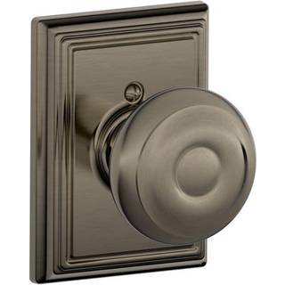Schlage Georgian Knob med Addison Trim Non-Turning Lock Antique Pewter (F170 Geo 620 Tilføj)