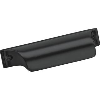 Amerock BP452364MB | Kitchen Cabinet Cup Pull | Matte sort | 2-1/2 in (64 mm) center-til-centre | Jolene | 1 pakke | Møbler hardware | Skabshåndt