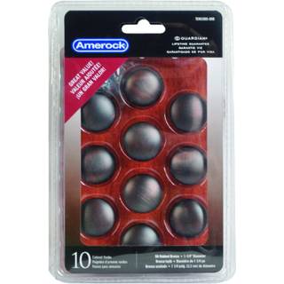 Amerock | Kabinetsknap | Olie gnidet bronze | 1-1/4 tommer (32 mm) diameter | Edona | 10 pakke | Skuffeknap | Skabshardware