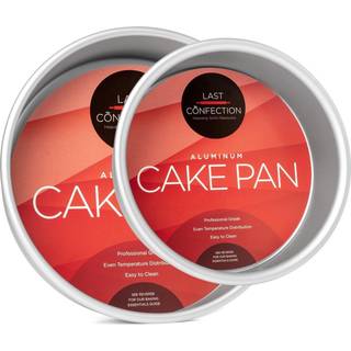 Sidste konfekt 2 -stykke Round Cake Pan Set - Inkluderer 6 """" og 9 """" Aluminiumspander - 2 """" Dyb