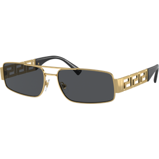 Versace Mand VE2257 100287 Solbriller Metal Guld Grå Firkantet Normal