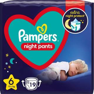 Pampers Night Pants Size 6 buksebleer til engangsbrug Nat 15+ kg 19 stk. - 19 stk.