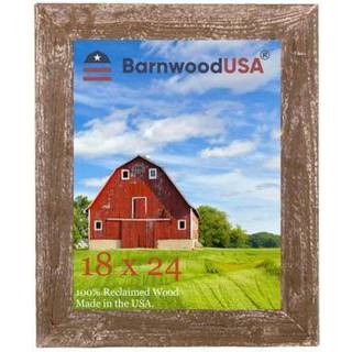 Barnwoodusa | Farmhouse 18x24 Billedramme | 1 1/2 tommer st?bning | 100% genvundet tr? | Rustik | Espresso