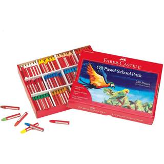 Faber -Castell - Oil Pastels School Pack - Premium Art Supplies til børn (24 hver af 12 farver) (288 tæller)