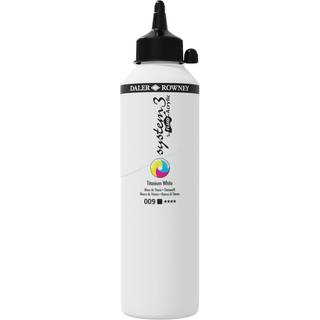 System 3 Fluid Acrylic - 500ml. Titanium White