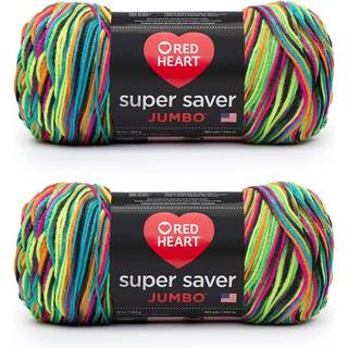 Red Heart Super Saver Jumbo Blacklight garn - 2 pakke med 283 g/10 oz - Akryl - 4 Medium (world) - 482 yards - Strik/hækling