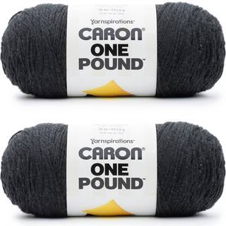 Caron et pund mørkegrå blandingsgarn - pakke med 16 oz/453,6 g - akryl - #4 wortred (medium) - 812 yards - Strik & hækling