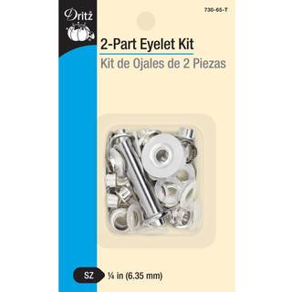 Dritz 730-65-T 2-dels eyelets-sæt med værktøjer Nikkel 1/4-tommer 15-tælling