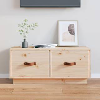 tv-bord 80x34x35 cm massivt fyrretræ