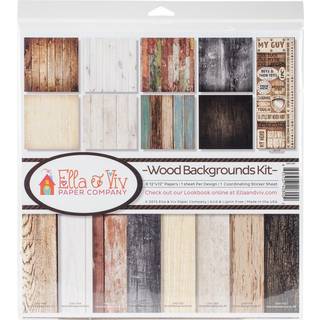 Reminisce EAV-800 Wood Baggrunds Scrapbook Collection Kit