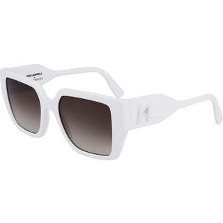 Karl Lagerfeld Kvinde KL6098S 105 Solbriller Genanvendt kæledyr Hvid Brun Firkantet Normal Normal