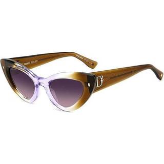 Dsquared2 D2 0092/S 2RO/O9 51 Solbriller Kvinder Brun - Transparent Brown Lilac - 51mm