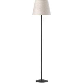 Loris gulvlampe, sort, sandbeige skærm