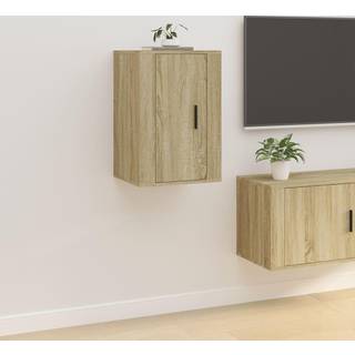 væghængt tv-skab 40x34,5x60 cm sonoma-eg