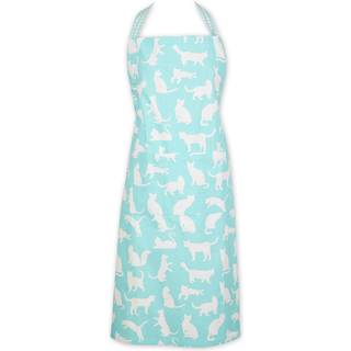 Aqua Cat Print Chef Apron