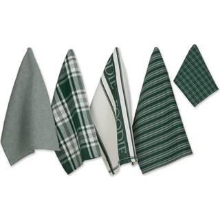 Dii Asst Mark Green Foodie Vittowle and Dishcloth 5 Piece