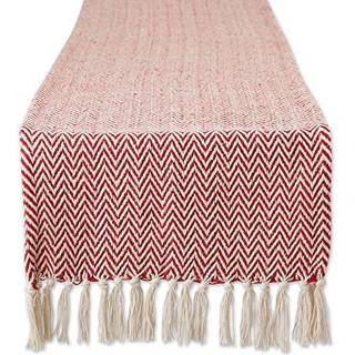 Tango Red Chevron Handloom Table Runner 15x72