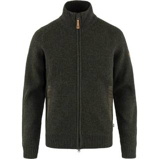 Fjällräven Men's Övik Zip Cardigan Knit Dark Olive, S