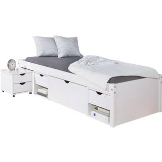 Timm seng 90x200 cm hvid.
