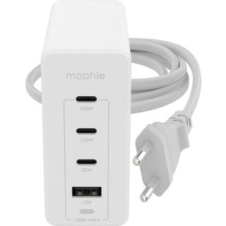 Mophie USB-C 120W Wall Adapter PD HUB (3xUSB-C + 1xUSB-A) GaN - White
