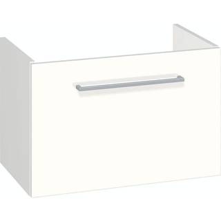 Dansani Mido underskab 60 cm med en skuffe - Hvid blank/hvid højglans