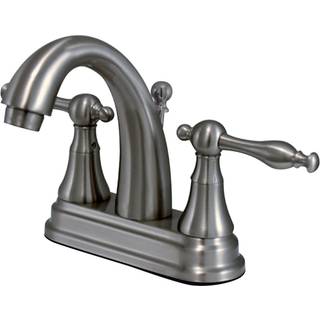 Kingston Brass KS7618NL 4 in. Centerset badev?relse vandhaner b?rstet nikkel