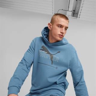 PUMA Herren Hoodie blau Baumwolle & Mix unifarben