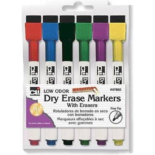 Charles Leonard Magnetic Dry Erase -mark?rer med viskel?dere p? 6