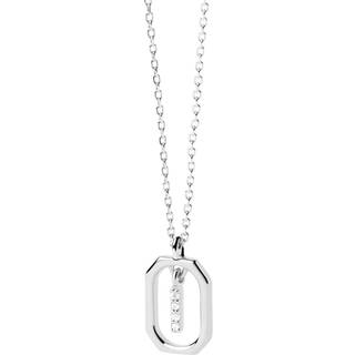 PDPAOLA Silver Mini Letter Necklace - Letter I - 50cm