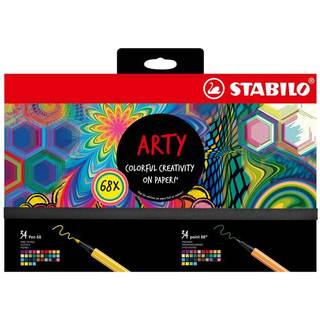 STABILO ARTY kreativt sæt 68 penne, Point 88 & Pen 68 34 af hver
