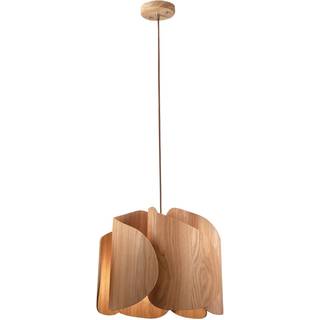 Fabas Luce Hængelampe Pevero, dæmpbar, Lyst træ, Stue/spisestue, Træ, Design