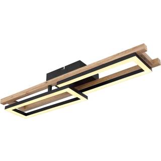 Illa loftlampe i trædesign, længde 69 cm