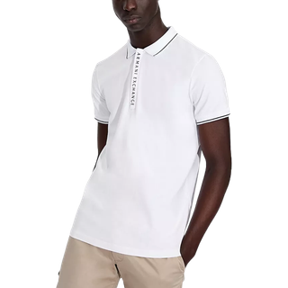 Armani Exchange Short Sleeved Polo T Shirt White