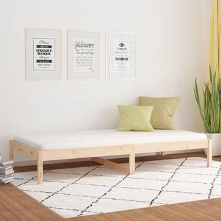 Daybed Uden Madras Massivt Fyrretræ - Naturfarvet / 90 x 200 cm