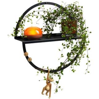 Naga magnetisk cirkel hylde 35cm i sort metal