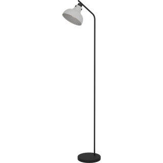 Matlock gulvlampe, højde 158 cm, grå/sort