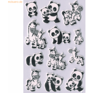 Herma: Klistermærke med panda- og zebramønster