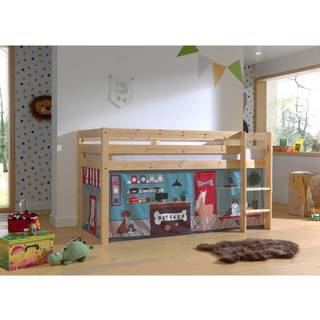 Halvhøj seng med gardin – Pino, natur