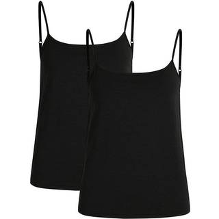 Urban Quest 2-Pack Bamboo top, sort, Størrelse: M, Dame