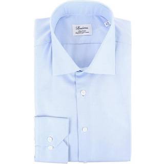 Stenströms Lyseblå Skjorte i hanefjedsmønstret twill | Herre |Herreskjorter | Fitted Body | Størrelse: 40 | Lyseblå | Solid | Lange Ærmer