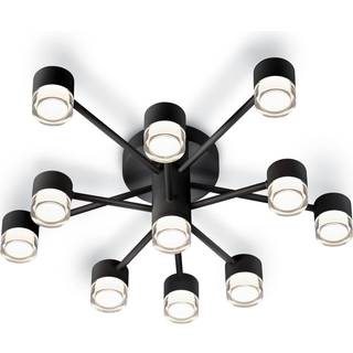 Helestra Kala LED-loftlampe, sort 11 lyskilder
