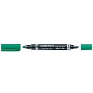 Staedtler lumocolor duo permanent marker 0,6mm-1,5mm grøn 10 stk.