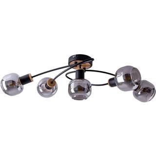 Fumoso loftlampe, 5 lyskilder, sort