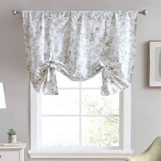 Laura Ashley Home - Cotton Pole Top Valance Stilish & Lightweight Window Treatment for Home Decor (Lindy Green 50 """" X 25 """")